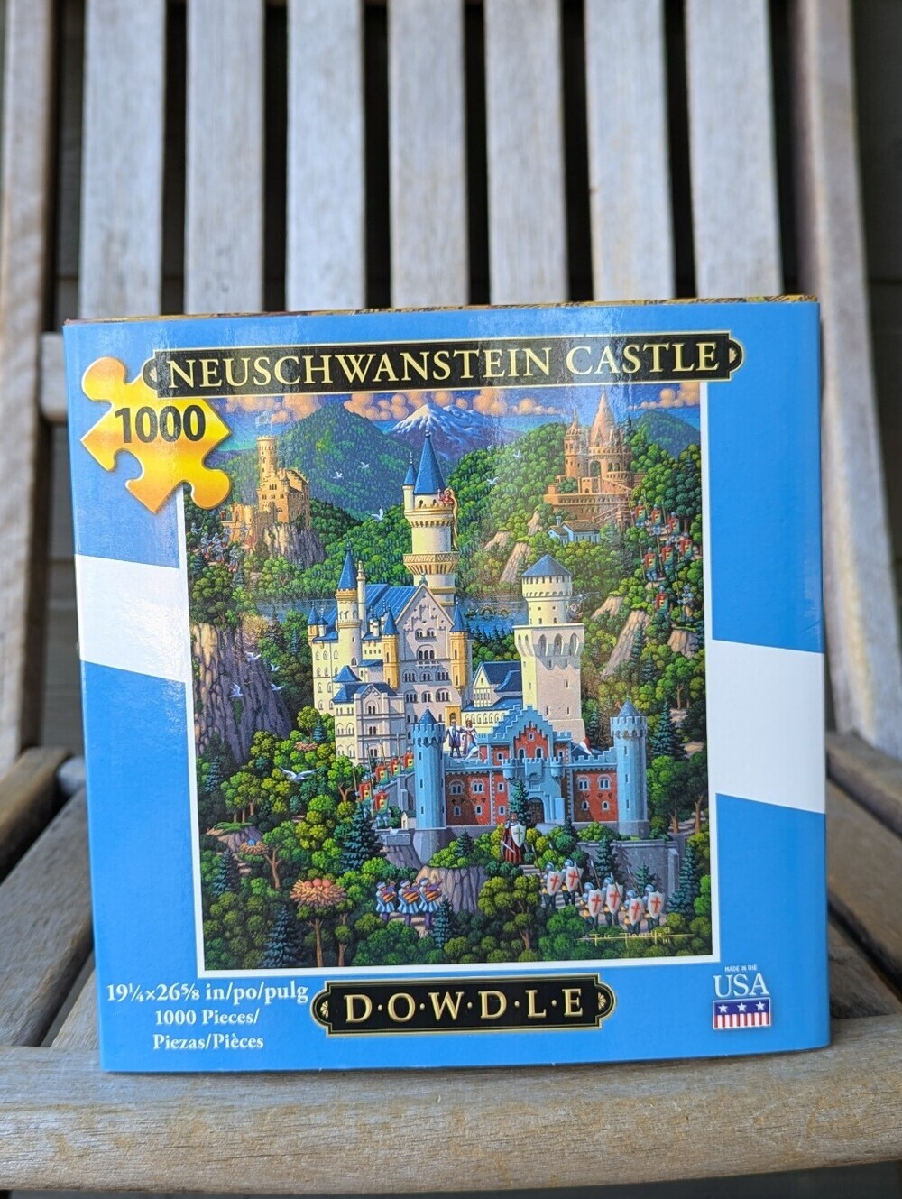 Dowdle Neuschwanstein Castle 1000-Piece Puzzle Made in USA